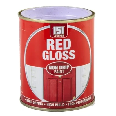 Image of SuperGift.com 300ml Non Drip Paint Tin Exterior Interior Hard Drying Performance (Red Gloss)