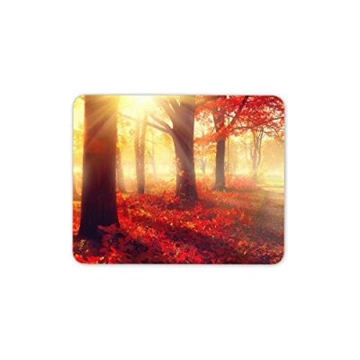 Image of Destination Vinyl ltd Beautiful Autumn Trees Mouse Mat Pad Sunset Tree Leaf PC Computer #8282