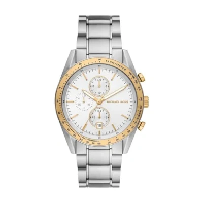 Image of Michael Kors Accelerator watch Chronograph silvercoloured, Men&#039;s, Size: One Size, Silver coloured
