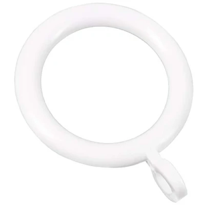Image of 30x Small White 28mm Curtain Rod Rings, Fits 25mm Pole/Rail