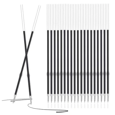 Image of Black Reception Pen Ink Refills, Medium Nib, Ballpoint Refills for Desk Stand Pens (10)