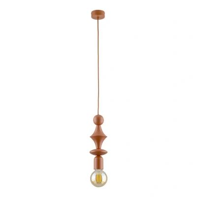 Image of Tower Slim Pendant Ceiling Light Red 1xE27