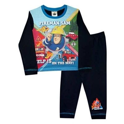 Image of Boys Fireman Sam Pyjamas Character Nightwear (18 24 Months, Help)