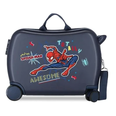 Image of Marvel Spiderman Totally awesome Children&#039;s Suitcase Blue 50x39x20 cm Rigid ABS Side combination lock 34L 1.8 kg 4 Wheels Hand Luggage