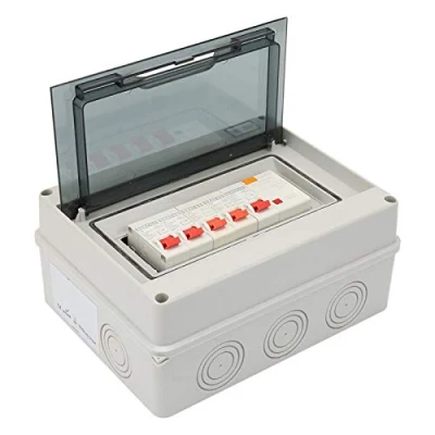 Image of Consumer Unit, 4 Way Garage Caravan Unit 63A 30mA RCD 4MCB 2 * 6A+20A+32A Rapid Tripping for Garages Caravans Workshops Outbuildings