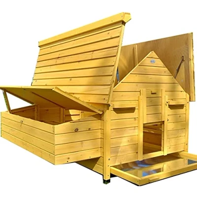 Image of Eggshell LARGE GERTRUDE AIR CHICKEN COOP HEN HOUSE POULTRY ARK HOME NEST BOX COUP WITH SLIDE OUT CLEANING TRAY (NO SHIPING TO NORTHERN IRELAND, ISLANDS, SCOTTISH HIGHLANDS)