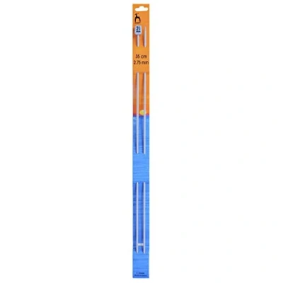 Image of Pony Metal Knitting Pins/ Needles 35cm long 2.75mm