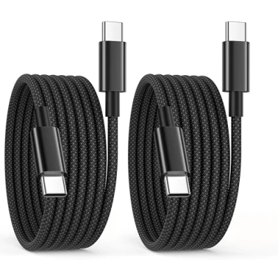 Image of USB C to charger cable 3M 2Pack, 60W iPhone 15 16 Long Type Fast Charging Lead Wire for Pro Max/Plus, MacBook,iPad