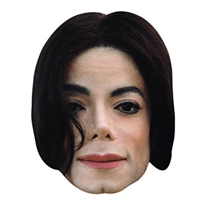 Image of FoxyPrinting MICHAEL JACKSON 2 JB Music Star Fancy Dress Cardboard Celebrity Party Face Mask