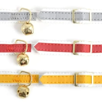 Image of 3 X Ancol Reflective Elasticated Cat Collars (Assorted Colors)