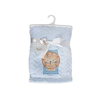 Image of YöL Soft Baby Fleece Blanket Cot Pram Travel Babies Comfort Luxury Blue Lion