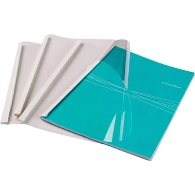 Image of Fellowes 3mm Thermal Binding Covers 9 32 Sheet Capacity Pack of 100 White
