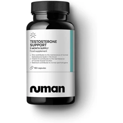 Image of Numan Testosterone Support Maca Root, Tribulus Terrestris, Zinc, Ginseng Supplements for Men, Essential Vitamins &amp; Minerals 1100mg per Serving 180 Capsules