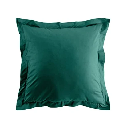 Image of Douceur d&#039;Intérieur Cotton Cushion Cover Emerald 63x63cm
