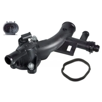 Image of 025193922, 055565334, 55565334 Coolant Flange FEBI BILSTEIN 103086 with seal VAUXHALL: Corsa Mk4, Astra Mk6 GTC, ZAFIRA Mk3, OPEL: J Hatchback