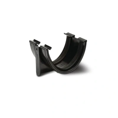 Image of Polypipe Polyflow Deep Capacity Gutter Union Bracket 117mm Black RD502