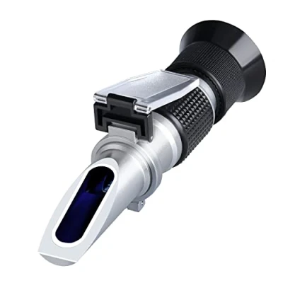 Image of Brix Refractometer 0 90%, Handheld Sugar Refractometer, High Accurate Measurement Meter with ATC for Fruit, Beverages&amp;Juice, Honey, Maple Syrup, Molasses and Other Sugary Drink