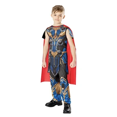 Image of Rubie&#039;s 3012757 8 Thor Love &amp; Thunder Classic Child Costume, Boys, Multicolour, 7 Years