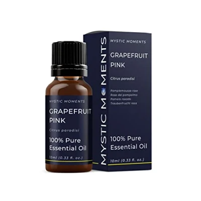Image of Mystic Moments Grapefruit Pink Essential Oil 10ml Pure &amp; Natural for Diffusers, Aromatherapy Massage Blends Vegan GMO Free