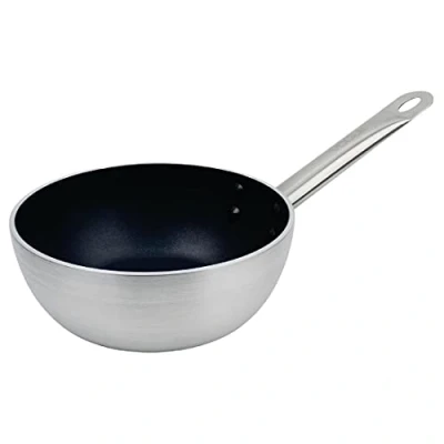 Image of Vogue Non Stick Flared Saute Pan 20 cm/800 ml, Aluminium, Induction Compatible Frying Pan, Suitable for all Heat Sources, Oven Safe, Even Distribution, CB903