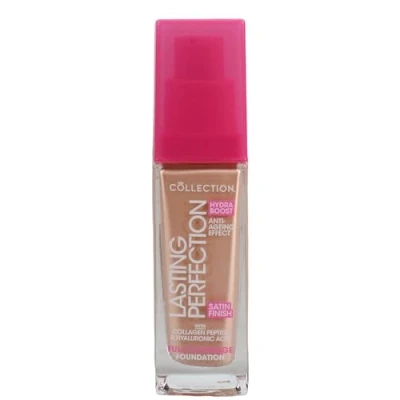 Image of Collection Cosmetics Lasting Perfection Satin Foundation, Full Coverage, Hydra Boost, 8W Beige Warm 27ml
