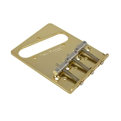 Image of Gotoh Ti TC2 Telecaster Replacement Bridge with Titanium &quot;In Tune&quot; Saddles Gold