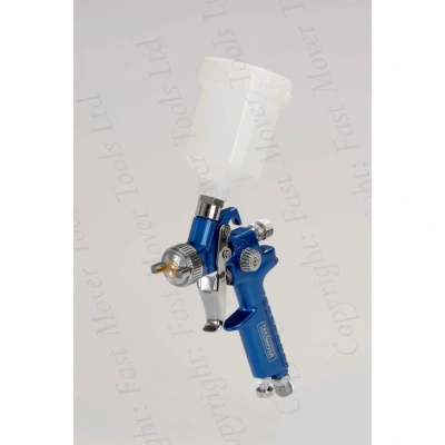 Image of Fast Mover Tools FMT3600/1.0 Mini HVLP Gravity Spray Gun, Blue, 1.0 mm