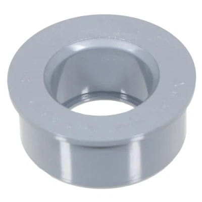 Image of SPARES2GO 32mm Boss Adaptor Solvent Weld Soil Stack Waste Pipe Reducer Push Fit Seal Ring (Grey)
