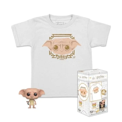 Image of Funko Pocket POP! &amp; Tee: Harry Potter Dobby for Children and Kids Large (L) T Shirt Clothes With Collectable Vinyl Minifigure Gift Idea Toys Short Sleeve Top Boys Girls