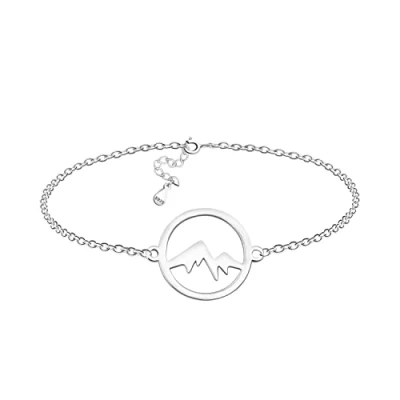 Image of Sofia Milani Women&#039;s Bracelet 925 Silver Mountain Circle Pendant B0326
