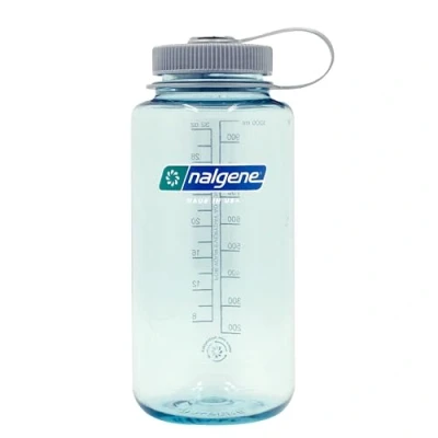 Image of Nalgene Sustain Tritan BPA Free Water Bottle Made with Material Derived from 50% Plastic Waste, 32 OZ, Wide Mouth, Seafoam