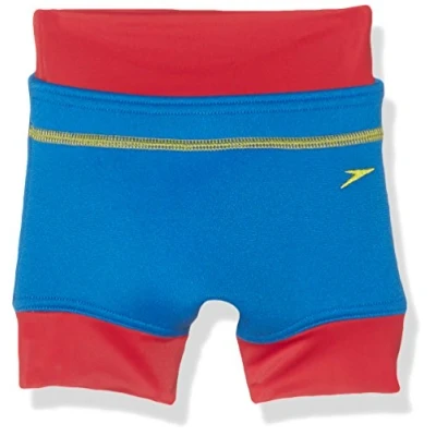 Image of Speedo Boys Swimnappy Cover Neon Blue/Risk Red/Lime Punch, 9 12 Months