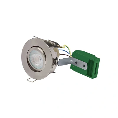Image of Open Back Centre Tilt GU10 Downlight Satin Bell Lighting Firestay Protector