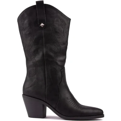 Image of Rocket Dog Women&#039;s Feria Western Boot, Black, 8 UK