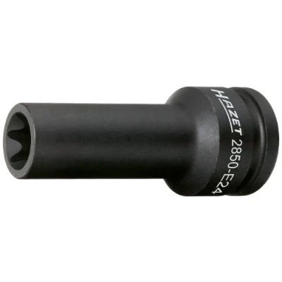 Image of HAZET 2850 E20 110 mm Torx Profile Impact Socket Phosphatised/Oiled