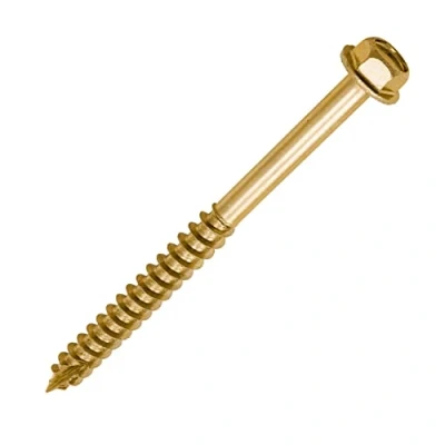 Image of TIMCO Advanced Coach Screw Hex Flange Head Slash Point Yellow 8.0 x 100 Box of 50 (8100SCSY)