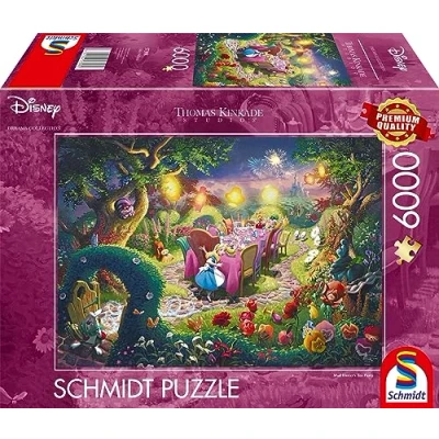 Image of Schmidt Spiele 57398 Thomas Kinkade, Disney, Mad Hatter&#039;s Tea Party, 6000 Piece Jigsaw Puzzle