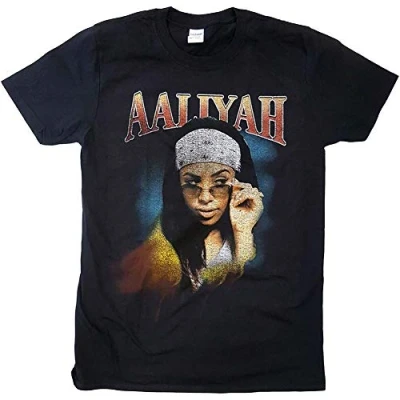 Image of Paradiso Clothing Aaliyah Trippy LOGO Print Tshirt, Men&#039;s, Size: Medium, Black