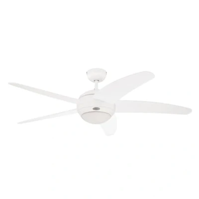 Image of Westinghouse Lighting 7214040 Bendan One Light 132 cm/52 Inch Five Blade Indoor Ceiling Fan, White Finish with Opal Frosted Glass