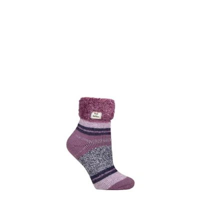 Image of Women&#039;s 1 Pair Heat Holders Sleep Turn Over Cuff Socks Halda Mulberry 4 8