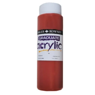 Image of Daler Rowney Graduate Acrylic Paint, Plastic Bottle, 16.91oz 500 ml, Venetian Red