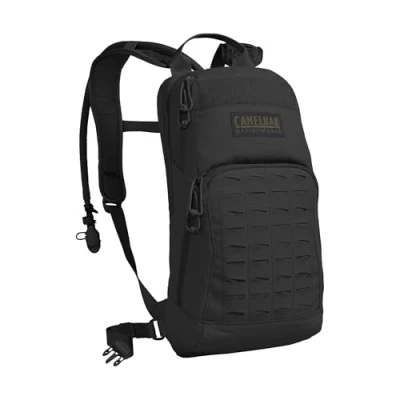 Image of CamelBak M.U.L.E. Tactical Hydration Backpack with 100oz/3L Mil Spec Crux Reservoir Bladder MOLLE, Black