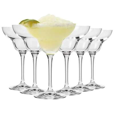 Image of Krosno Margarita Cocktail Glasses Set of 6 270 ML MIXOLOGY Collection Large Coupe Perfect for Home, Restaurants and Parties Dishwasher Safe