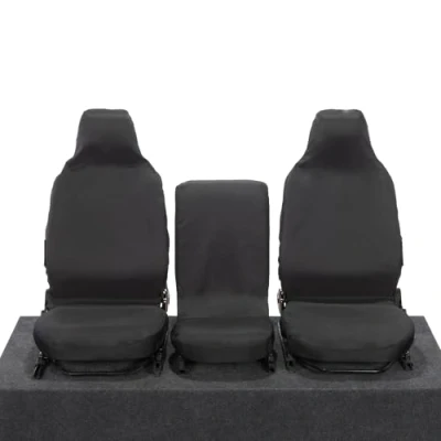 Image of UK Custom Covers Fits Land Rover Defender 90/110 (1983 2007) Front Seat Tailored (Black) SC150B