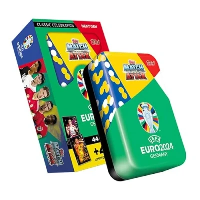 Image of Topps Official EURO 2024 Match Attax Mega Tin 2 Next Gen contains 44 cards plus 4 exclusive Limited Edition cards!