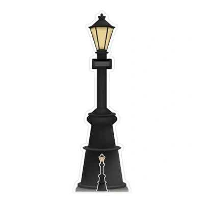 Image of Star Cutouts SC4458 Lampost Blank Sign Victorian Era Cardboard Cut Out Height 189cm