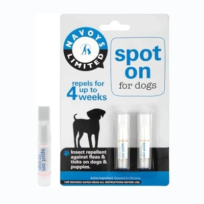 Image of 2 Spot On For Dogs Flea &amp; Tick Repellent Tubes, Pet Grooming Kit Repel, Up To 4 Weeks Insect Treatment, Kills Fleas Ticks Lice, Puppies, Supplies, Accessories