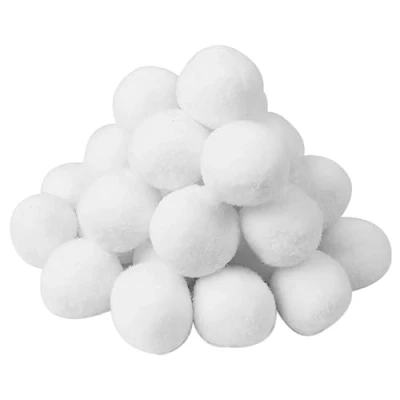 Image of VEYLIN 30 Pcs Indoor Snowball, 5cm Realistic White Snowball Fight Game Fake for Winter Games Christmas Decoration