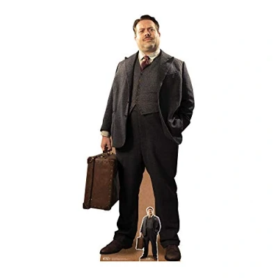 Image of Star Cutouts Ltd Jacob Kowalski Fantastic Beasts Harry Potter Theme Cardboard Cutout Perfect for Birthdays, Gifts, Parties &amp; Fans, Regular