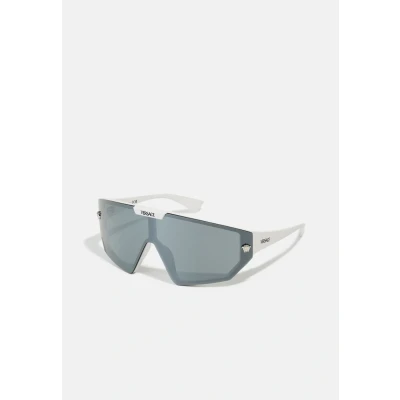 Image of Versace Unisex Sunglasses, Size: 47, White/dark grey